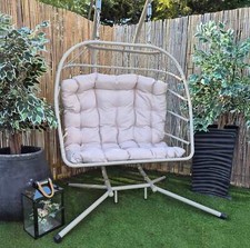 Perth Hanging Egg Chair Garden Rattan Patio Pod