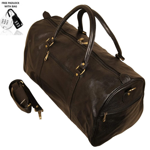 Full grain real leather duffel - real,