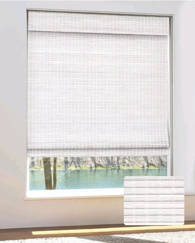 Cordless bamboo roman shades - cordless,