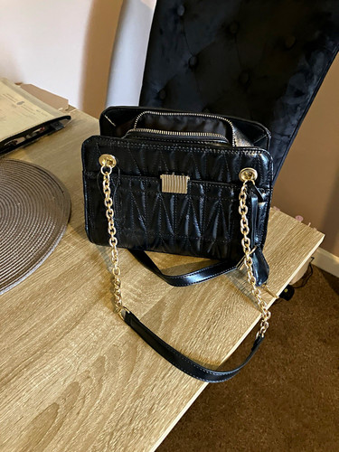 Next black quilted faux - black,