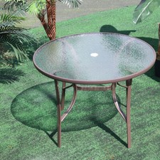 105cm Round Garden Tempered