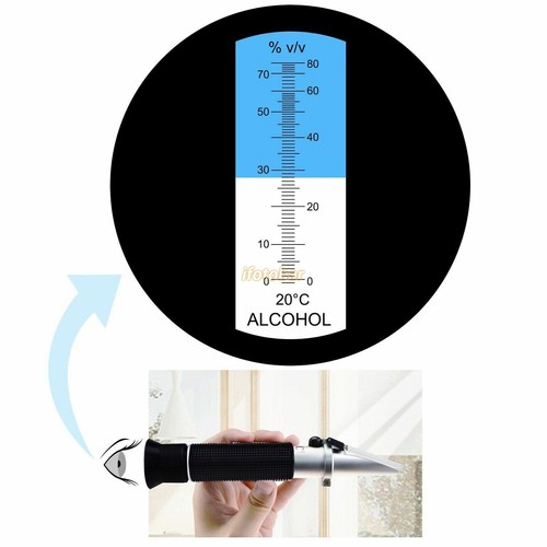 Refractometer alcohol - alcohol, 0-80%
