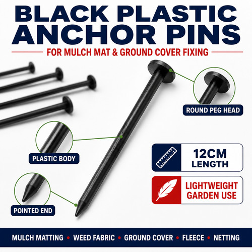 12cm mulch mat fixing pegs - mulch,