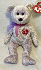 Rare Ty Beanie Babies 2001 SIGNATURE the Sparkly Bear Very Good Condition NWTS 
