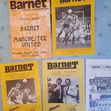 Barnet FC 1980's programmes x5   Bundle includes Manchester United 1982