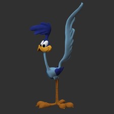 Looney Tunes Road Runner 3D Model Figure For Looney Tunes