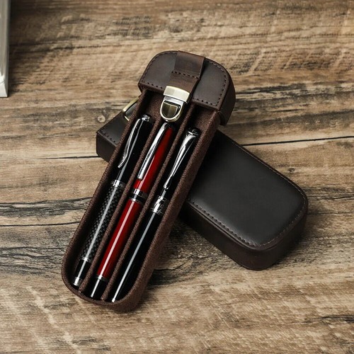 Retro pen tray - tray, leather