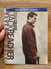 Jack Reacher Never Go Back Blu-ray + DVD + Digital  2-Disc Set SteelBook  HMV