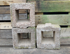 Garden Stone/Concrete Interlocking Wall Blocks x3 Planters Plant Pot Stands
