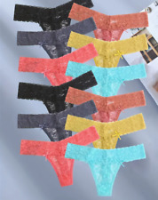 6 Pack Of Ladies Women Sexy Full Lace Low Waist Thongs Knickers (1848)