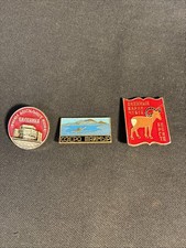 Russian,soviet Pin Badges X 3. Metal. Small. Good Condition.