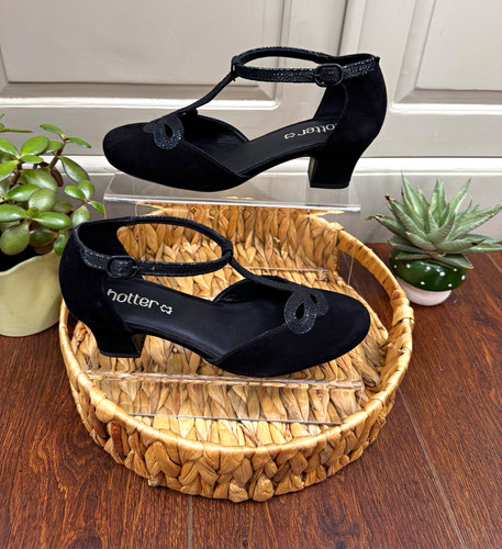 Hotter darcy black suede bar - darcy,