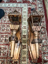 Pair of Vintage Hand Carved