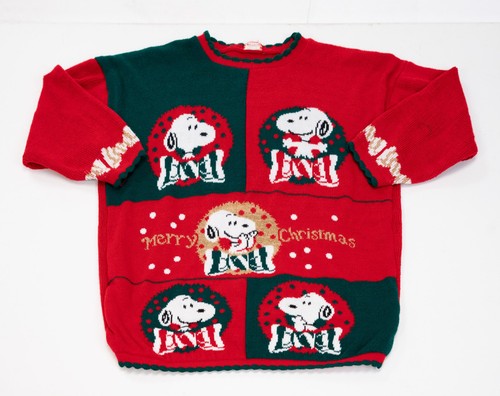 Vintage snoopy knit sweater - vintage,