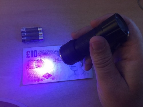 Led torch counterfeit - led, uv