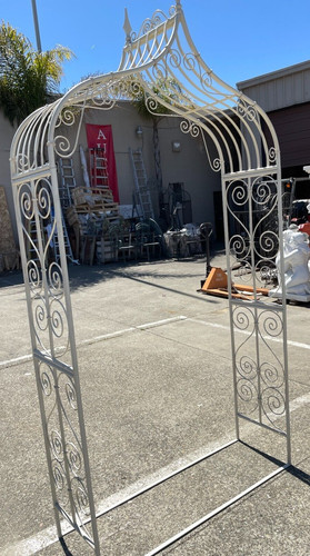 White wrought iron - garden, arch