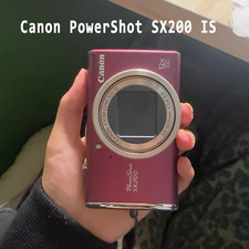 Canon PowerShot SX200 IS 12.1MP Compact 12x Optical Zoom Digital Camera Red