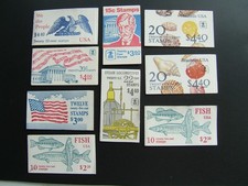 9 x VINTAGE USA POSTAGE STAMP BOOKLETS $32+ face value Unused and complete
