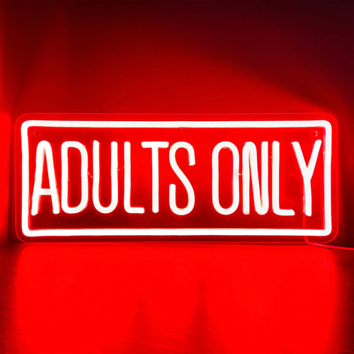 Adults only neon sign - neon, adutls