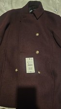 Zara Xs Small Burgundy Coat