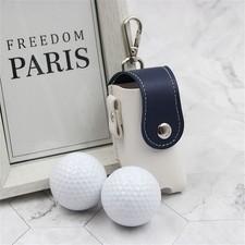 Golf Tees Holder Mini Golf Ball Container PU Leather Golf Ball Waist Bag