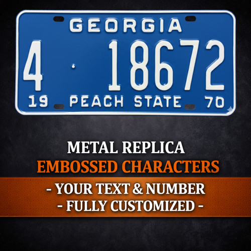 Georgia 1970 metal embossed - georgia,
