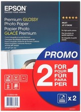 Epson A4 Premium Glossy Photo Paper 255gsm, 15 Sheets Plus 15 Free, (C13S042169)