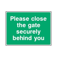 Please close the gate securely - the,