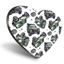 Heart MDF Coaster 4x4 Car Off