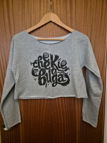 Grey cropped long sleeved - cropped,
