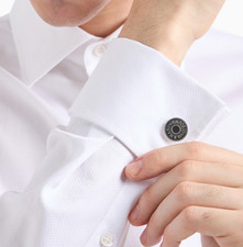 Armani Silver Cufflinks Round