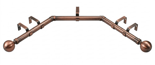 Bay window curtain pole - curtain, 3