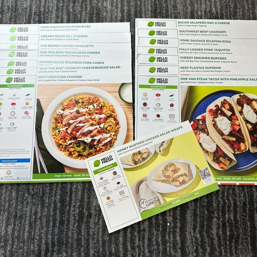 Hello fresh recipe cards lot - fresh,