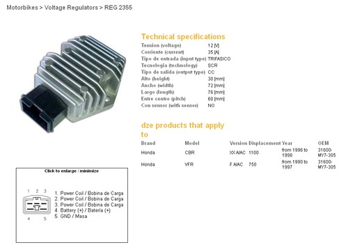Voltage regulator honda - regulator,