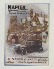 PERIOD ADVERTING  NAPIER MOTOR CAR  DATED 1917