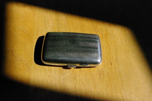 George silver cigarette - silver,