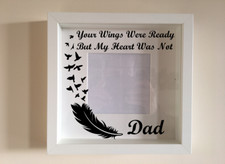 IKEA RIBBA Vinyl Decal Sticker Wall art Quote Your Wings were ready feathers Dad