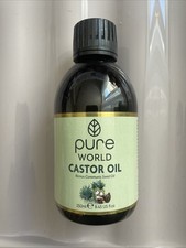 Pure World Castor Oil - 100% Pure Cold Pressed 250 ml- Vegan & Natural