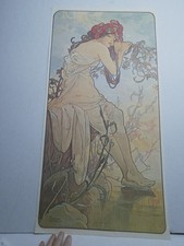 Mucha Poster, 27x13", Summer