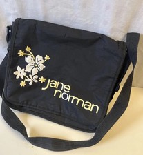 Jane Norman Black & Yellow Flowers Messenger Bag Strappy Satchel Autumn Body Y2K