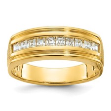 14k Yellow Gold Mens Polished