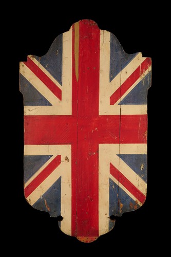 Antique english flag holder - holder, in