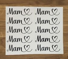 10 Mam Vinyl Decal Stickers, Vase, Wine Glass, Gift,Labels Birthday Mother’s Day