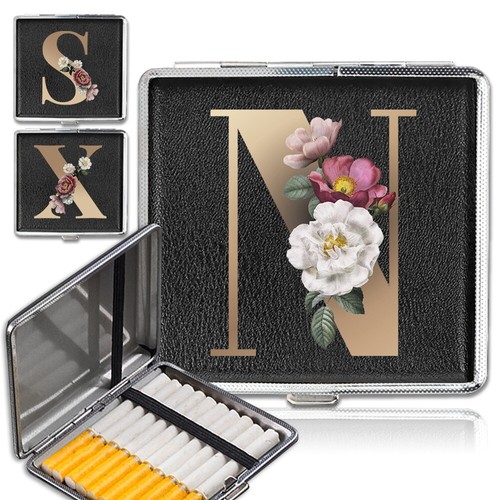 Metal cigarette case fit women - case,