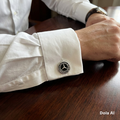 Mercedes style cufflink for - mercedes,