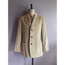 Nautica Chore Jacket Blazer Men’s Size M Beige Corduroy 100% Cotton