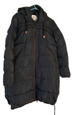 OROLAY Winter Puffed Coat, Navy Blue, HEAVYWEIGHT, POCKETS,  Large, Down Feather