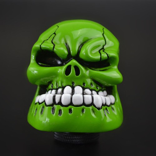 Green skull head universal car - skull,