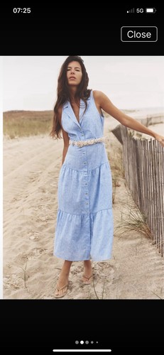 Zara blue midi - zara, dress