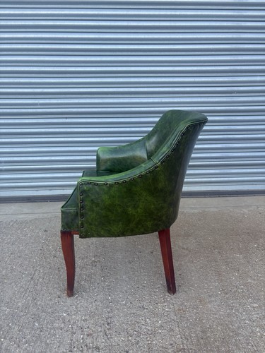 Vintage green leather - vintage, library